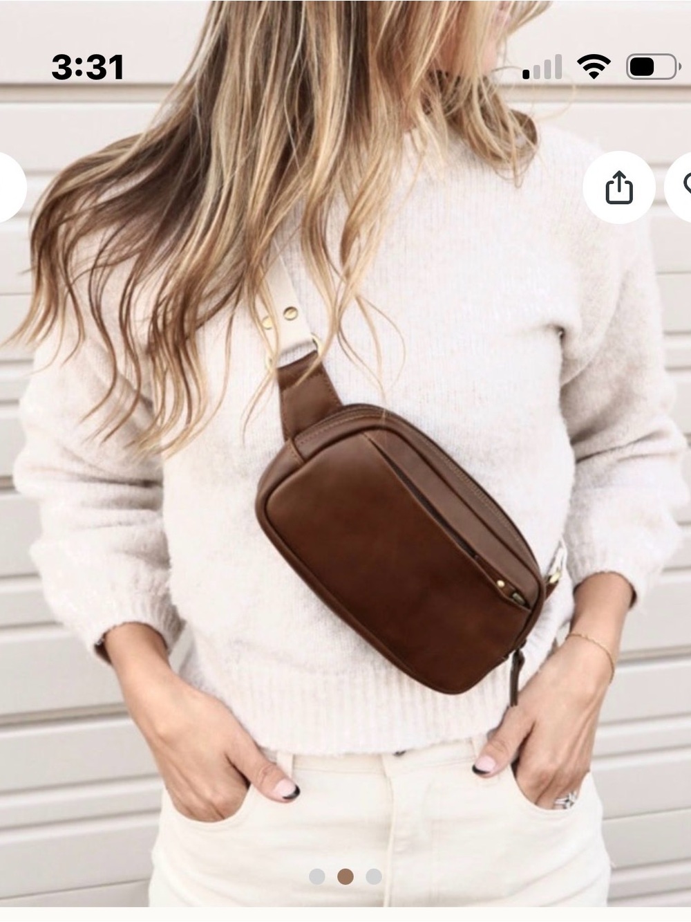 Andar: Saguaro Leather Crossbody Belt Bag
